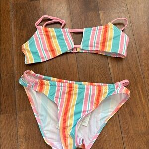 Zara Multicolor Striped Kids Bikini
